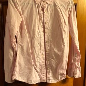Pink and white button down